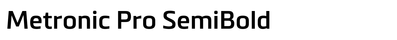 Metronic Pro SemiBold